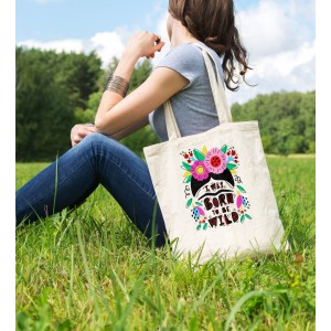 Bez Çanta I Was Born Baskılı Çanta Hediyelik Çanta BDKCNTA016