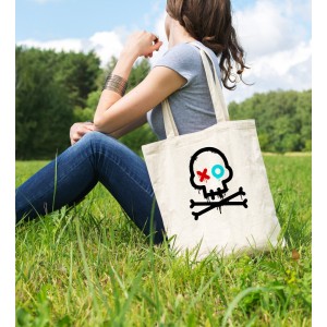 Bez Çanta Skull X O Baskılı Çanta Hediyelik Çanta BDKCNTA019