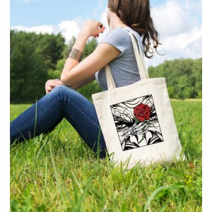 Bez Çanta Skull Rose Baskılı Çanta Hediyelik Çanta BDKCNTA022