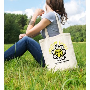 Bez Çanta Positive Vibes Baskılı Çanta Hediyelik Çanta BDKCNTA025