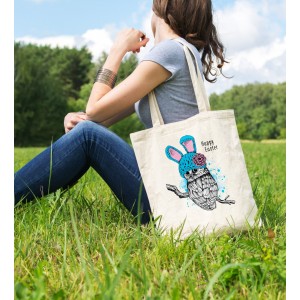 Bez Çanta Happy Easter Baskılı Çanta Hediyelik Çanta BDKCNTA030