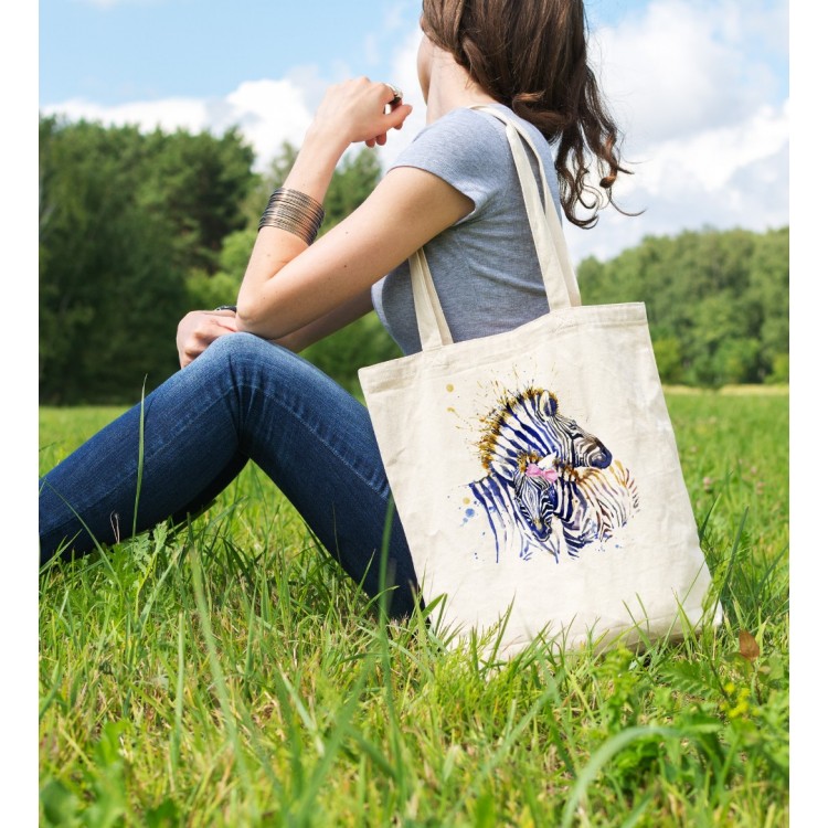 Bez Çanta Love Zebra Baskılı Çanta Hediyelik Çanta BDKCNTA031