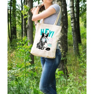 Bez Çanta Hey Cool Zebra Baskılı Çanta Hediyelik Çanta BDKCNTA032