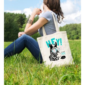 Bez Çanta Hey Cool Zebra Baskılı Çanta Hediyelik Çanta BDKCNTA032