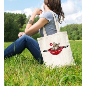 Bez Çanta Meow Meow Super Cat Baskılı Çanta Hediyelik Çanta BDKCNTA039