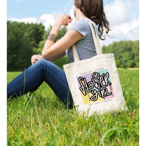 Bez Çanta Flower Girl WSX Baskılı Çanta Hediyelik Çanta BDKCNTA060