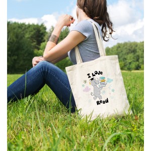 Bez Çanta I love You Read Baskılı Çanta Hediyelik Çanta BDKCNTA063