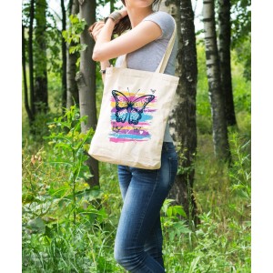 Bez Çanta Love Love Renkli Baskılı Çanta Hediyelik Çanta BDKCNTA069