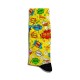 Eğlenceli Çorap Unisex Sarı Popart Baskılı Çorap ECSOKET002