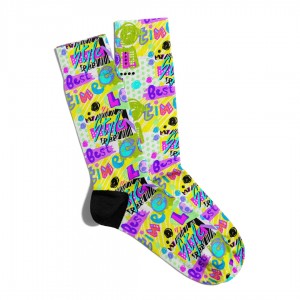 Eğlenceli Çorap Unisex Best Style Popart Baskılı Çorap ECSOKET005