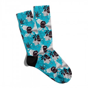 Eğlenceli Çorap Unisex Best Flower Lips Turkuaz Baskılı Çorap ECSOKET006