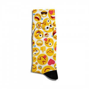 Eğlenceli Çorap Unisex  Emoji Smiley Baskılı Çorap ECSOKET019