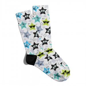 Eğlenceli Çorap Unisex  Cool Star Baskılı Çorap ECSOKET021