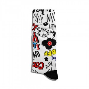 Eğlenceli Çorap Unisex Ny Btf City  Baskılı Çorap ECSOKET032