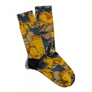 Eğlenceli Çorap Unisex  Summer Flower Cicek Baskılı Çorap ECSOKET037
