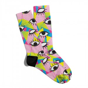 Eğlenceli Çorap Unisex  Cekici Gözler Baskılı Çorap ECSOKET040