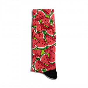 Eğlenceli Çorap Unisex  Yaz Esintisi Karpuz Baskılı Çorap ECSOKET044