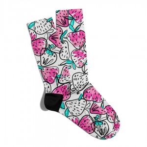 Eğlenceli Çorap Unisex  Çilek Popart Summer Baskılı Çorap ECSOKET052
