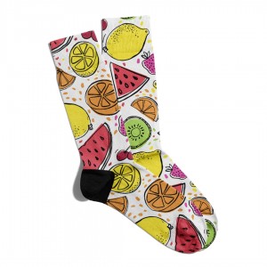 Eğlenceli Çorap Unisex  Summer Meyve Plaj Baskılı Çorap ECSOKET058