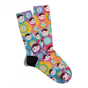 Eğlenceli Çorap Unisex Etnik Desen Baskılı Frd Çorap ECSOKET068