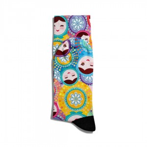 Eğlenceli Çorap Unisex Etnik Desen Baskılı Frd Çorap ECSOKET068
