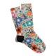 Eğlenceli Çorap Unisex Yaz Esintisi Kuş ve Çicek Baskılı Çorap ECSOKET070