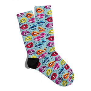 Eğlenceli Çorap Unisex Love Cute Lips Baskılı Çorap ECSOKET084