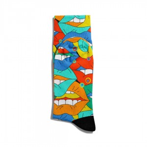 Eğlenceli Çorap Unisex  Dil Çıkaran PopArt Baskılı Çorap ECSOKET096