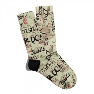 Eğlenceli Çorap Unisex  Rock Blues PopArt Baskılı Çorap ECSOKET104