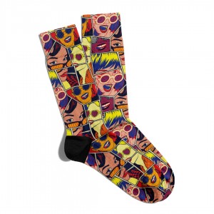 Eğlenceli Çorap Unisex  Cool Popart Summer Baskılı Çorap ECSOKET111