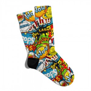 Eğlenceli Çorap Unisex  Woow Splash PopArt Baskılı Çorap ECSOKET115
