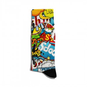Eğlenceli Çorap Unisex  Woow Splash PopArt Baskılı Çorap ECSOKET115