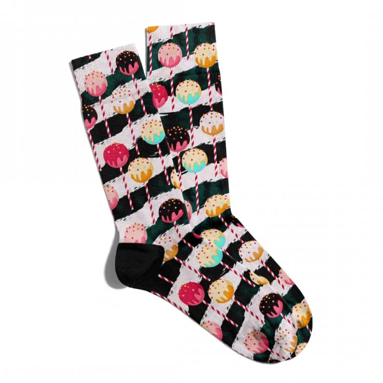 Eğlenceli Çorap Unisex Renkli Lolipop PopArt Baskılı Çorap ECSOKET122