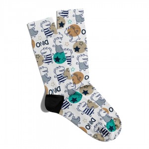 Eğlenceli Çorap Unisex  Renkli Cool Dino Baskılı Çorap ECSOKET123