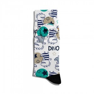 Eğlenceli Çorap Unisex  Renkli Cool Dino Baskılı Çorap ECSOKET123