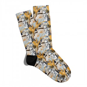 Eğlenceli Çorap Unisex  Heykel MTL PopArt Baskılı Çorap ECSOKET128