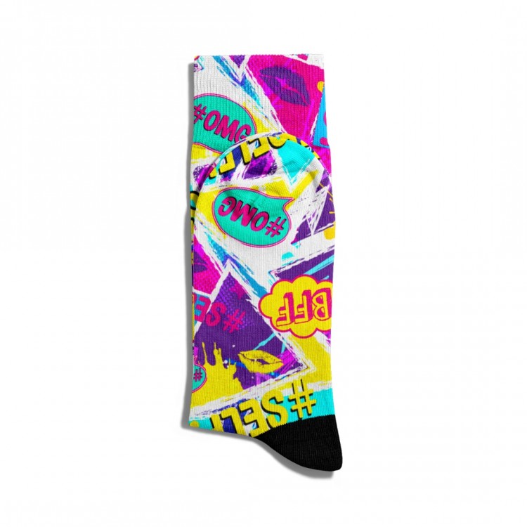 Eğlenceli Çorap Unisex Selfie PopArt Baskılı Çorap ECSOKET131