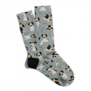 Eğlenceli Çorap Unisex  Woof Sevimli Hayvanlar Baskılı Çorap ECSOKET134