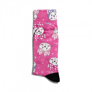 Eğlenceli Çorap Unisex  Kitten Cat K  Baskılı Çorap ECSOKET147