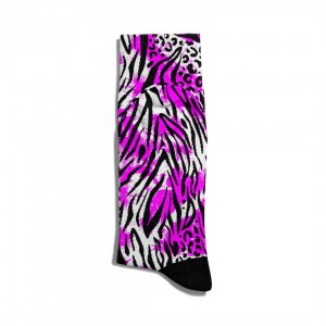 Eğlenceli Çorap Unisex  Zebra Motifli Baskılı Çorap ECSOKET152