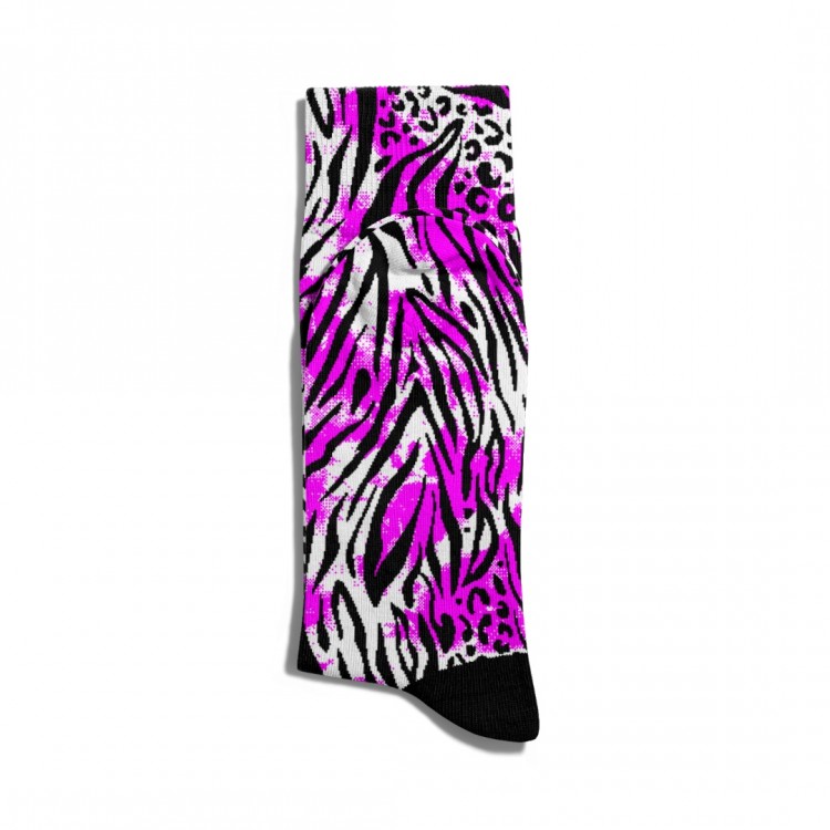 Eğlenceli Çorap Unisex  Zebra Motifli Baskılı Çorap ECSOKET152