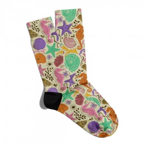 Eğlenceli Çorap Unisex Deniz Atı Summer Baskılı Çorap ECSOKET153