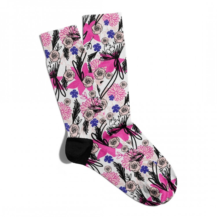 Eğlenceli Çorap Unisex  Cool Rose XT Baskılı Çorap ECSOKET157