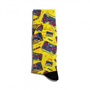 Eğlenceli Çorap Unisex  Disco Retro PopArt Baskılı Çorap ECSOKET164
