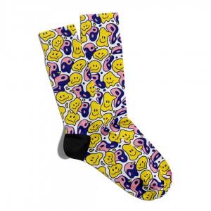 Eğlenceli Çorap Unisex  Renkli Emojiler PopArt Baskılı Çorap ECSOKET185