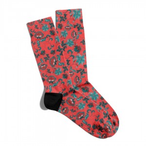 Eğlenceli Çorap Unisex  Yaz Çiçekleri Baskılı Çorap ECSOKET203