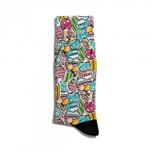 Eğlenceli Çorap Unisex Cute Sweet PopArt Desen Baskılı Çorap ECSOKET211