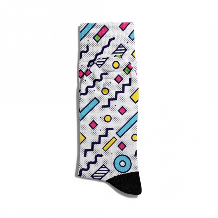 Eğlenceli Çorap Unisex Geometrik Cizgi Desen Baskılı Çorap ECSOKET212 Eğlenceli Çorap Unisex Geometrik Cizgi Desen Baskılı Çorap ECSOKET212