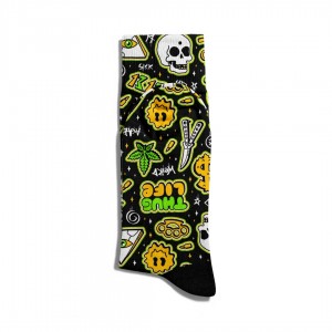 Eğlenceli Çorap Unisex Thug Life Skull PopArt Baskılı Çorap ECSOKET229
