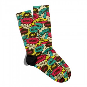 Eğlenceli Çorap Unisex HaHa Boom PopArt Baskılı Çorap ECSOKET233